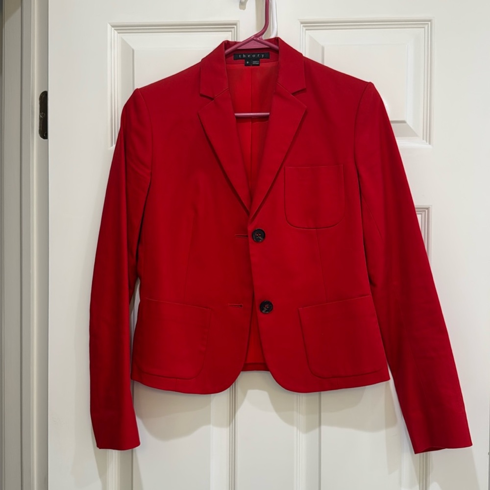 Theory red blazer
NWOT